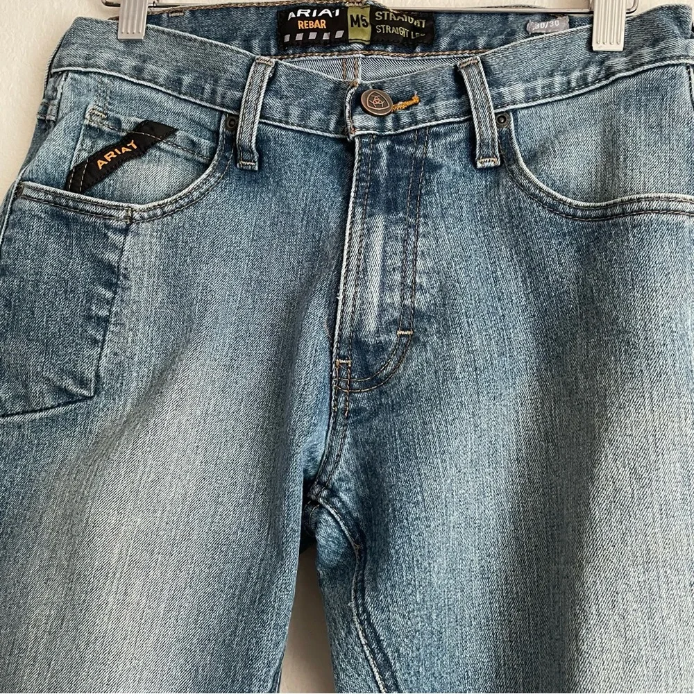 Ariat Jeans mens 30X30 Light wash TuRebar Durastr Basic M5 Straight Leg  Stretch